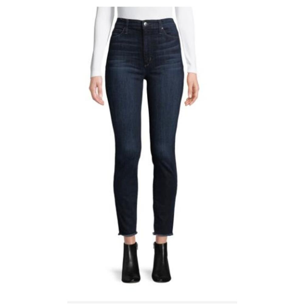 Joe’s Women’s Ankle Cut High-Rise Jeans Dark Wash Stretch Frayed Hem Size 27 (4)